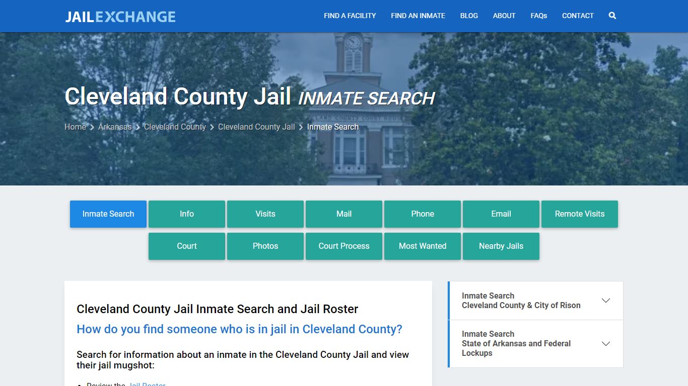 Inmate Search: Roster & Mugshots - Cleveland County Jail, AR